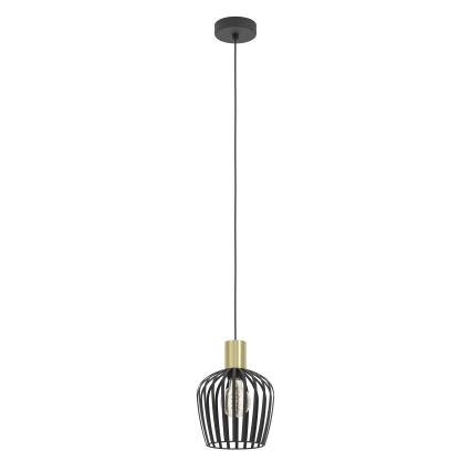 Eglo - Luster na lanku 1xE27/40W/230V čierna/zlatá