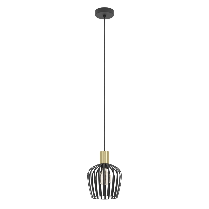 Eglo - Luster na lanku 1xE27/40W/230V čierna/zlatá