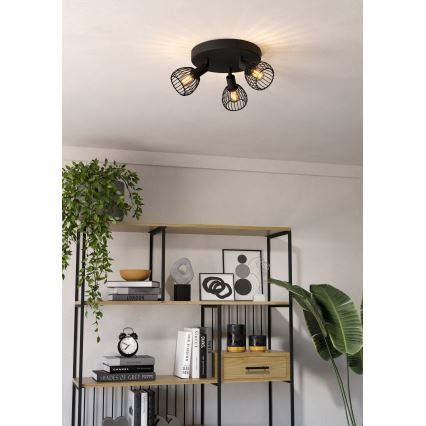 Eglo - Bodové svietidlo 3xE14/40W/230V čierna
