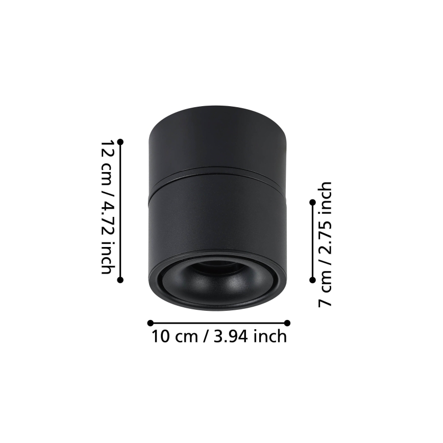 Eglo - LED Bodové svietidlo LED/8W/230V 3000K čierna