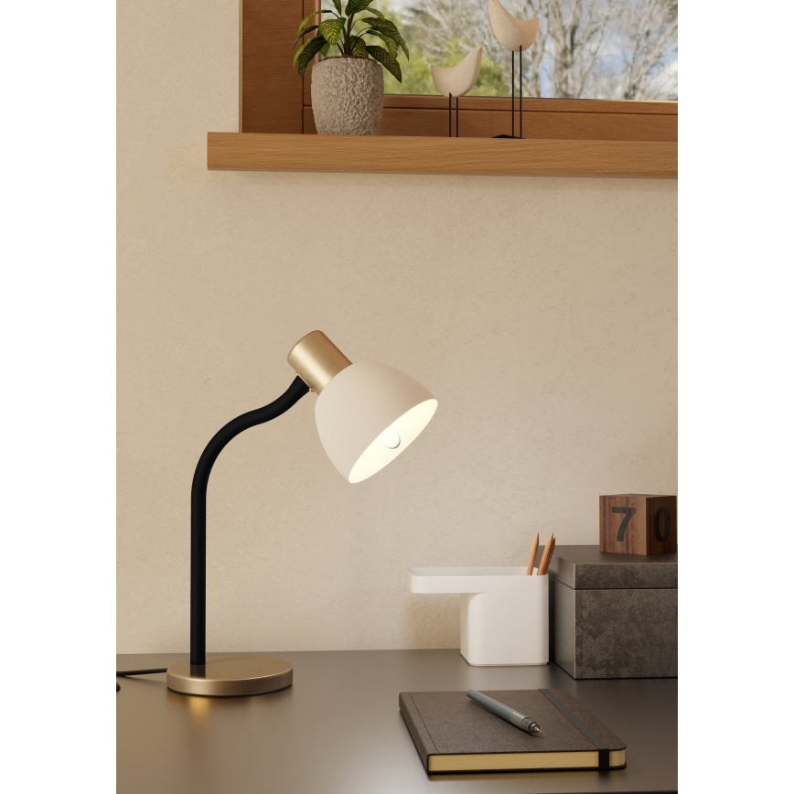 Eglo - Stolná lampa 1xE14/25W/230V čierna/matný chróm