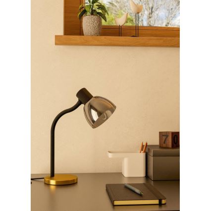 Eglo - Stolná lampa 1xE14/25W/230V zlatá/čierna