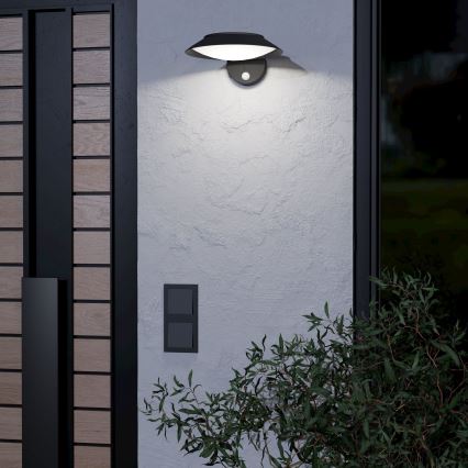 Eglo - LED Solárne nástenné svietidlo so senzorom LED/7W/3,7V IP44