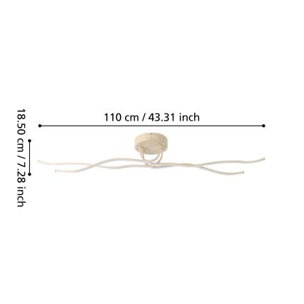 Eglo - LED stropné svietidlo LED/37W/230V hnedé