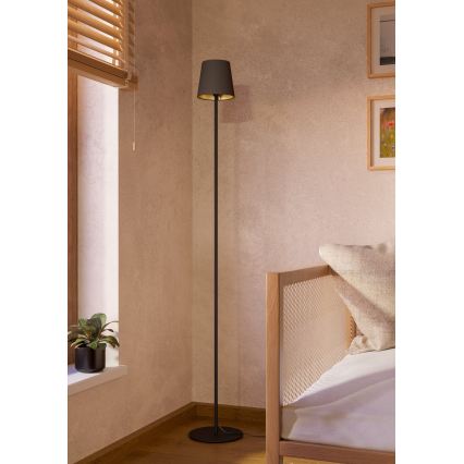 Eglo - Stojacia lampa 1xE14/7,5W/230V čierna/hnedá
