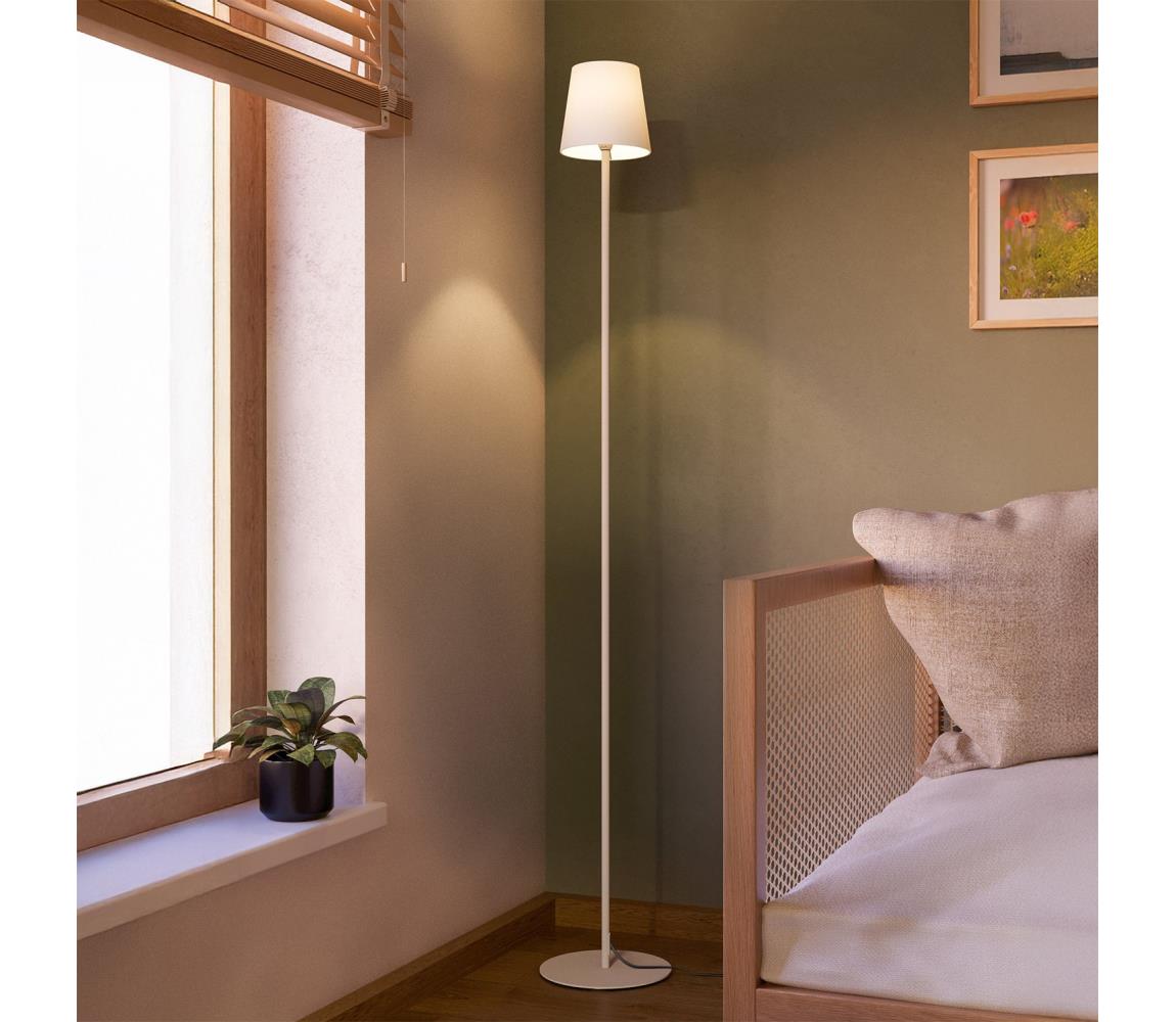 Eglo 901112 - Stojacia lampa FIORANA 1xE14/7,5W/230V krémová/biela 901112
