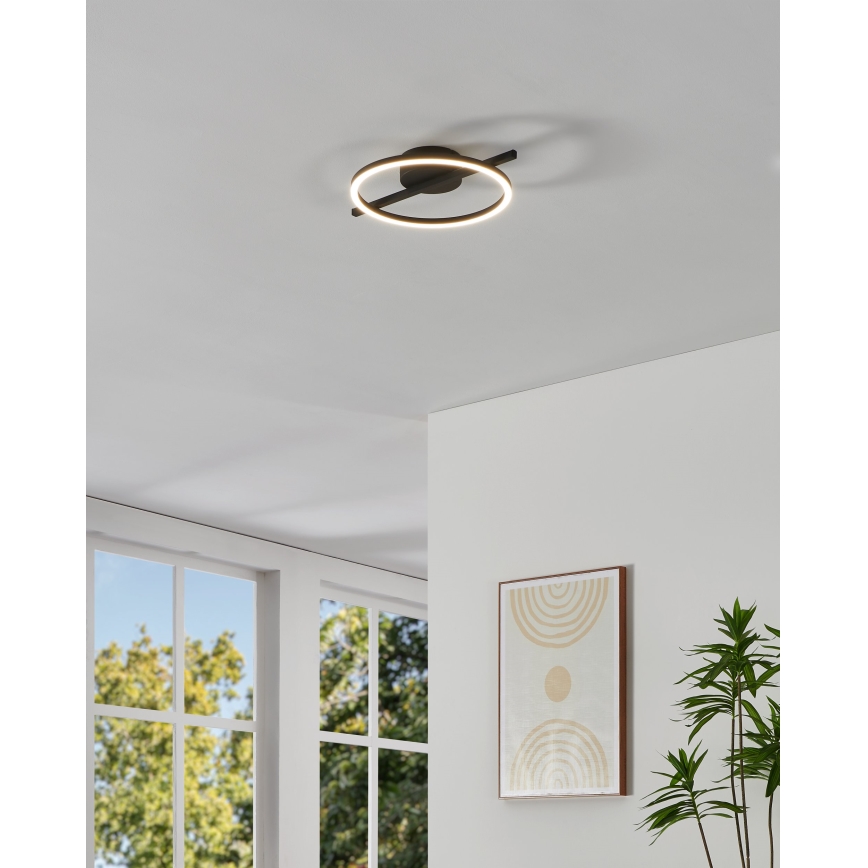 Eglo - LED RGBW Stmievateľné stropné svietidlo LED/17W/230V 2700-6500K čierna + diaľkové ovládanie