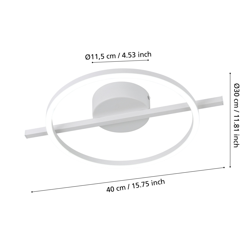 Eglo - LED RGBW Stmievateľné stropné svietidlo LED/17W/230V 2700-6500K biela + diaľkové ovládanie