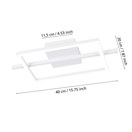 Eglo - LED RGBW Stmievateľné stropné svietidlo LED/17W/230V 2700-6500K biela + diaľkové ovládanie
