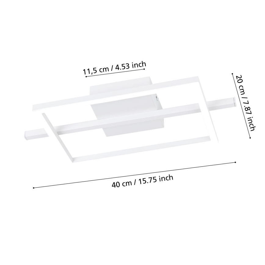 Eglo - LED RGBW Stmievateľné stropné svietidlo LED/17W/230V 2700-6500K biela + diaľkové ovládanie