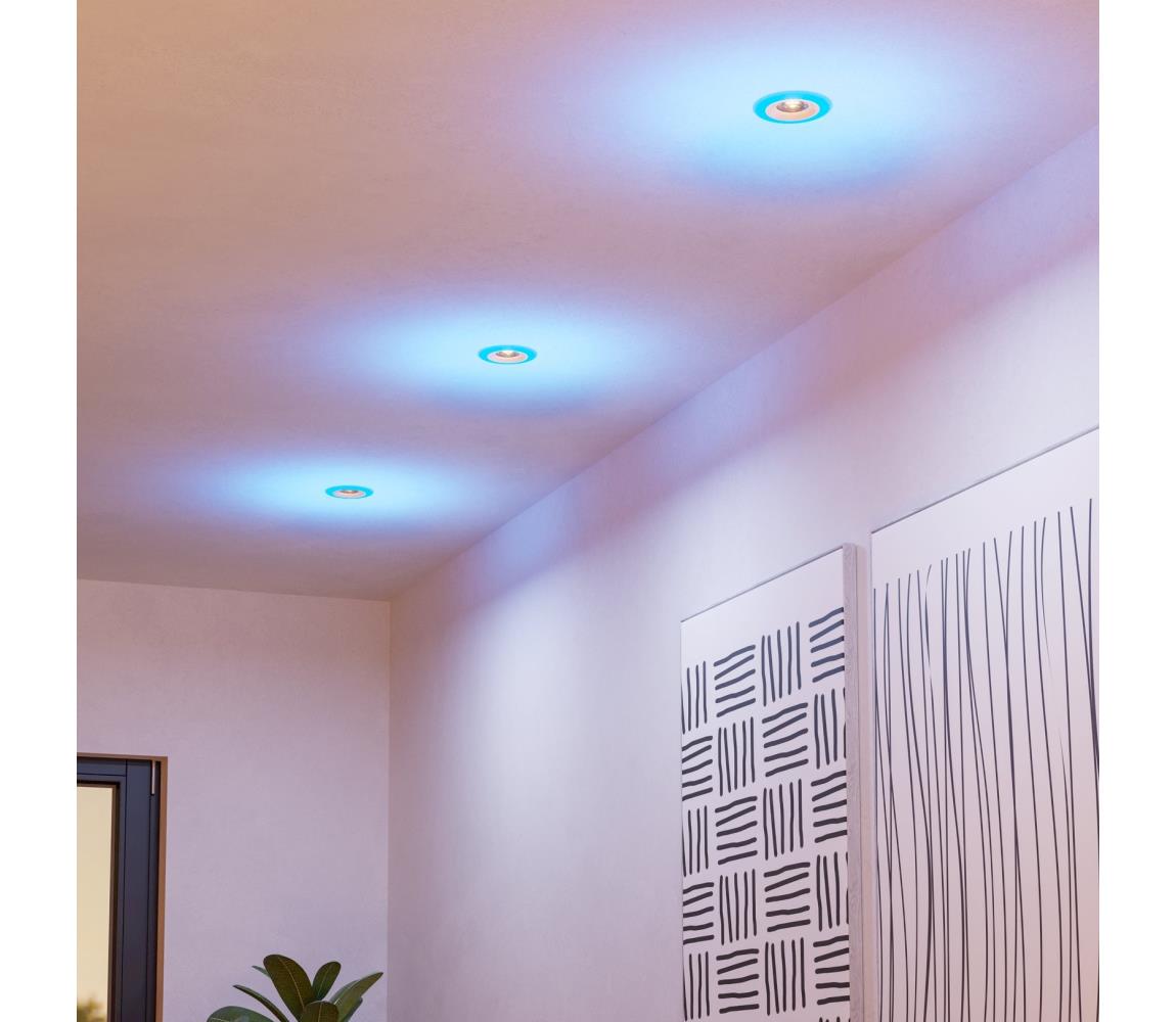 Eglo 901117- Sada 3x LED RGB stmievateľných kúpeľňových svietidiel CALONGE 3,8W/230V IP44 + diaľkový ovládač 901117