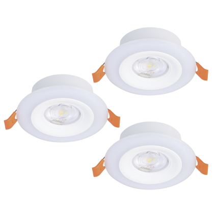 Eglo - SADA 3xLED RGBW Stmievateľné kúpeľňové podhľadové svietidlo 3xLED/3,8W/230V 2700-6500K IP44 + diaľkové ovládanie