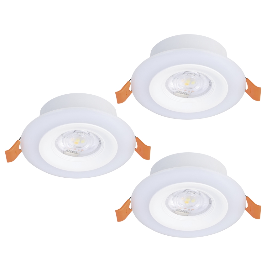 Eglo - SADA 3xLED RGBW Stmievateľné kúpeľňové podhľadové svietidlo 3xLED/3,8W/230V 2700-6500K IP44 + diaľkové ovládanie