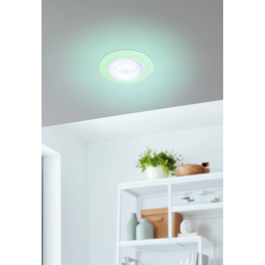 Eglo - SADA 3xLED RGBW Stmievateľné kúpeľňové podhľadové svietidlo 3xLED/3,8W/230V 2700-6500K IP44 + diaľkové ovládanie