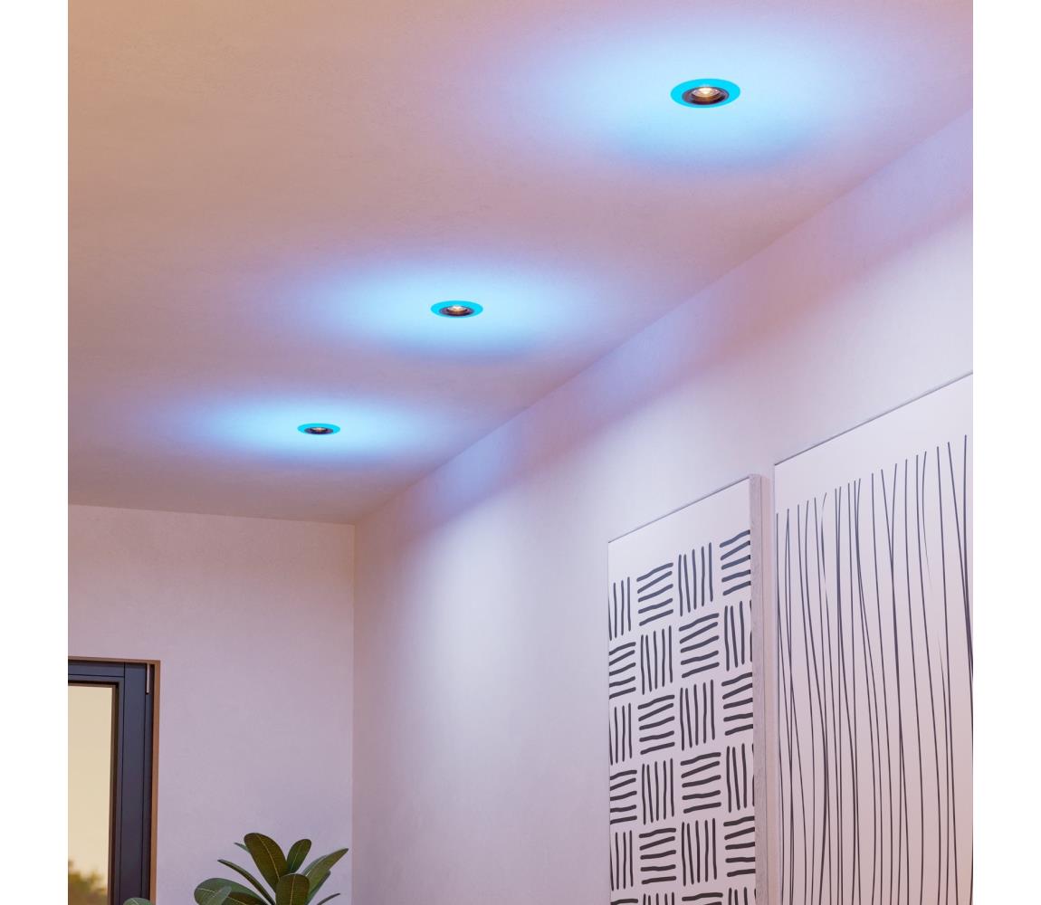 Eglo 901118 - SADA 3xLED RGB stmievateľné kúpeľňové svietidlo CALONGE 3,8W/230V IP44 + diaľkové ovládanie 901118