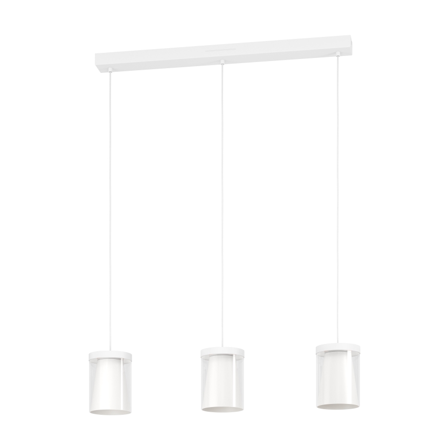 Eglo - LED RGBW Stmievateľný luster na lanku 3xLED/3,7W/230V 2700-6500K biela ZigBee