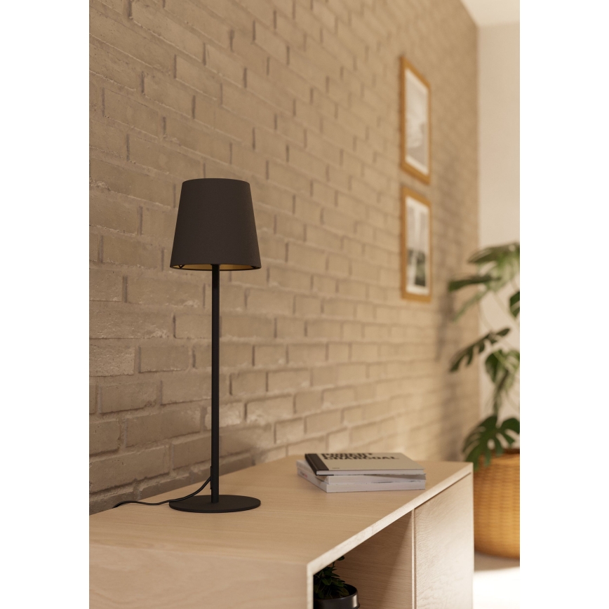 Eglo - Stolová lampa 1xE14/40W/230V čierna/hnedá