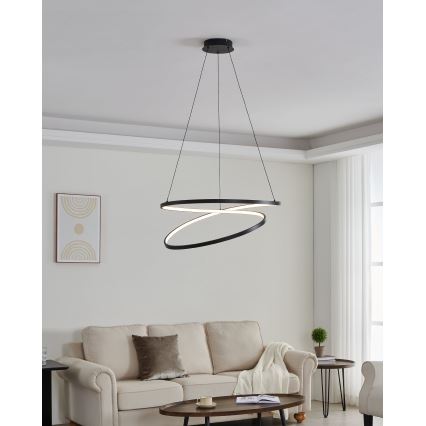 Eglo - LED Luster na lanku LED/42W/230V 3000K čierna