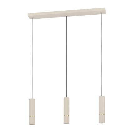 Eglo - LED Luster na lanku 3xGU10/5W/230V 3000K béžová