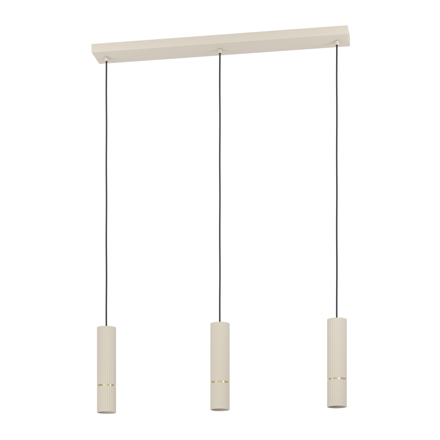 Eglo - LED Luster na lanku 3xGU10/5W/230V 3000K béžová