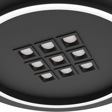 Eglo - LED Stmievateľné stropné svietidlo LED/21,4W/230V 2700-6500K čierna + diaľkové ovládanie