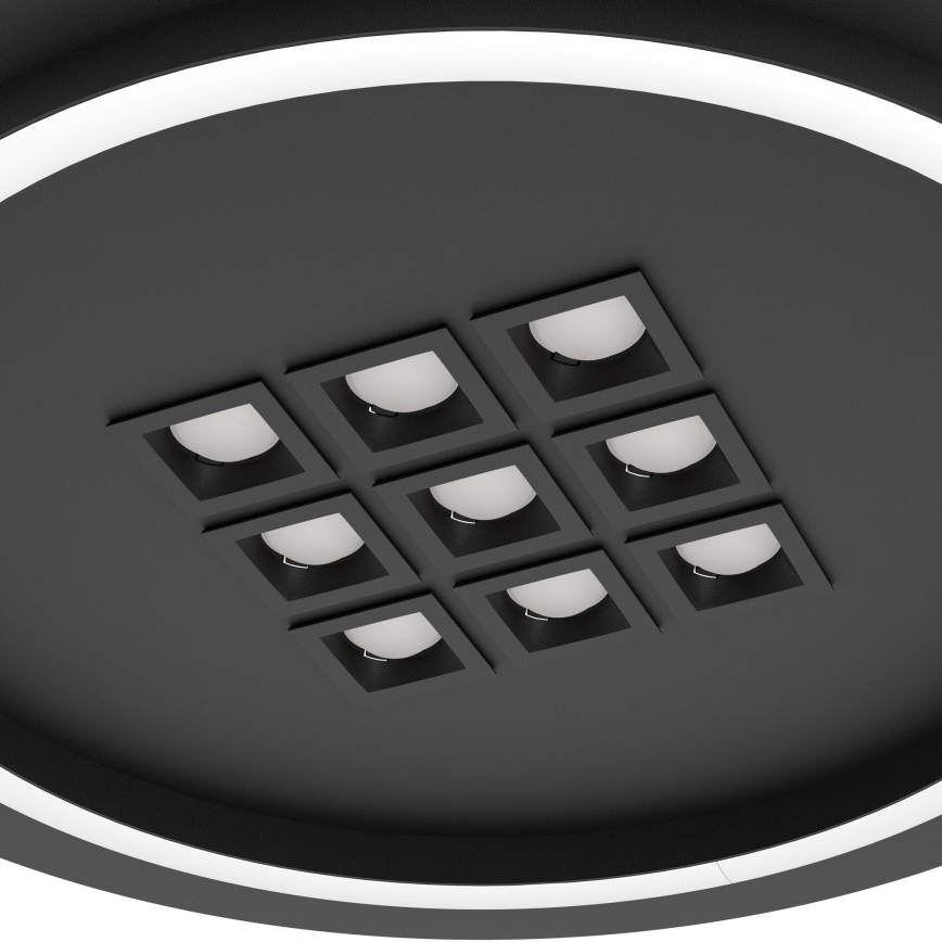 Eglo - LED Stmievateľné stropné svietidlo LED/21,4W/230V 2700-6500K čierna + diaľkové ovládanie