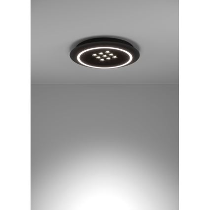 Eglo - LED Stmievateľné stropné svietidlo LED/21,4W/230V 2700-6500K čierna + diaľkové ovládanie
