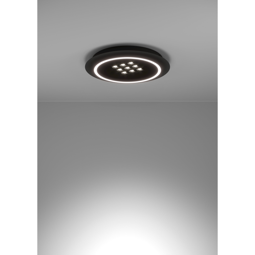 Eglo - LED Stmievateľné stropné svietidlo LED/21,4W/230V 2700-6500K čierna + diaľkové ovládanie