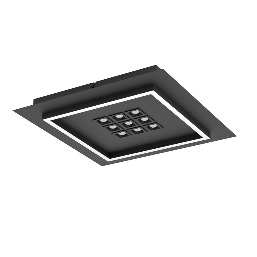 Eglo - LED Stmievateľné stropné svietidlo LED/21,4W/230V 2700-6500K čierna + diaľkové ovládanie