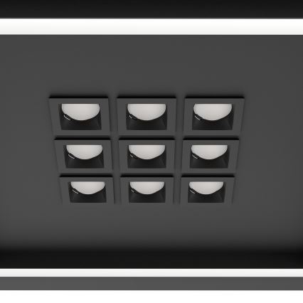 Eglo - LED Stmievateľné stropné svietidlo LED/21,4W/230V 2700-6500K čierna + diaľkové ovládanie
