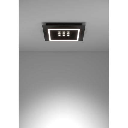 Eglo - LED Stmievateľné stropné svietidlo LED/21,4W/230V 2700-6500K čierna + diaľkové ovládanie