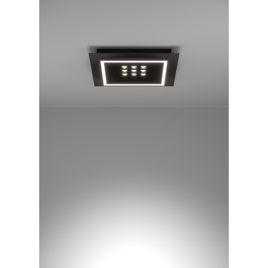 Eglo - LED Stmievateľné stropné svietidlo LED/21,4W/230V 2700-6500K čierna + diaľkové ovládanie