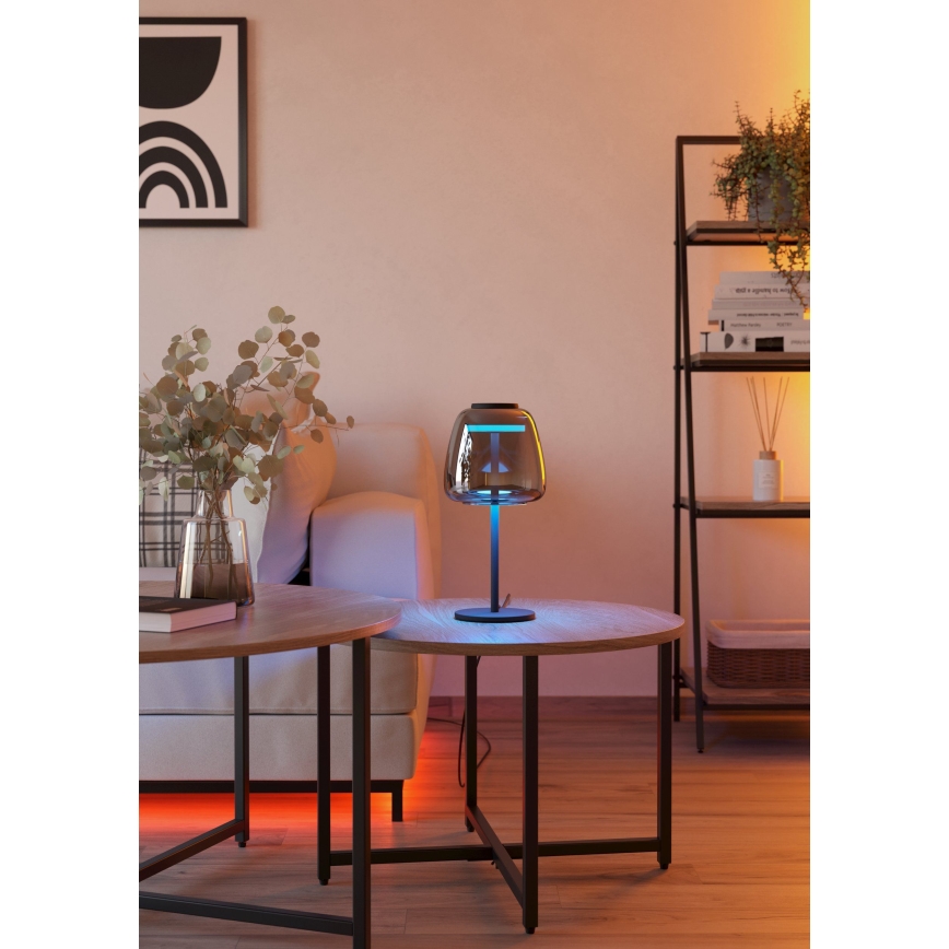 Eglo - LED RGBW Stmievateľná stolná lampa LED/7,7W/230V 2700-6500K dymová