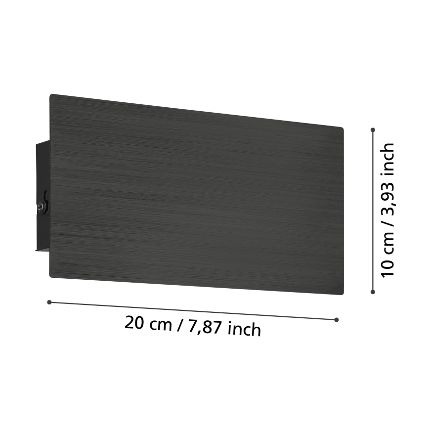 Eglo - LED Nástenné svietidlo LED/6W/230V 3000K čierna