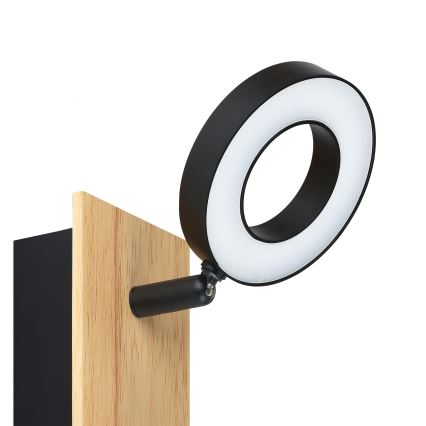 Eglo - LED Nástenné bodové svietidlo LED/4,2W/230V čierna/hnedá