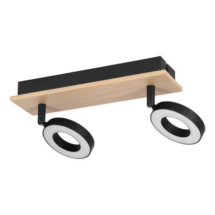 Eglo - LED bodové svietidlo 2xLED/4,2W/230V čierna/hnedá