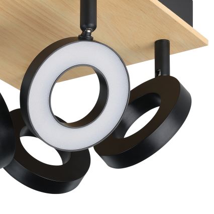 Eglo - LED bodové svietidlo 4xLED/4,2W/230V čierna/hnedá