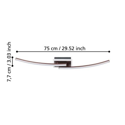 Eglo - LED Stropné svietidlo LED/12W/230V 4000K medená
