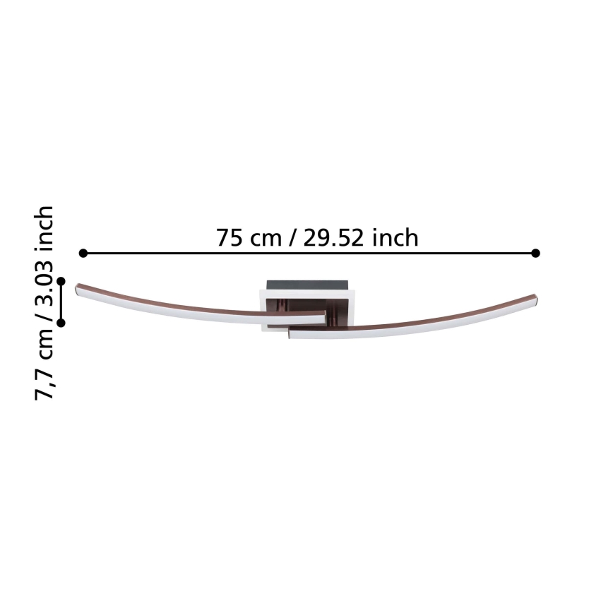 Eglo - LED Stropné svietidlo LED/12W/230V 4000K medená
