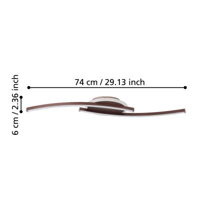 Eglo - LED Stropné svietidlo LED/12W/230V 4000K medená