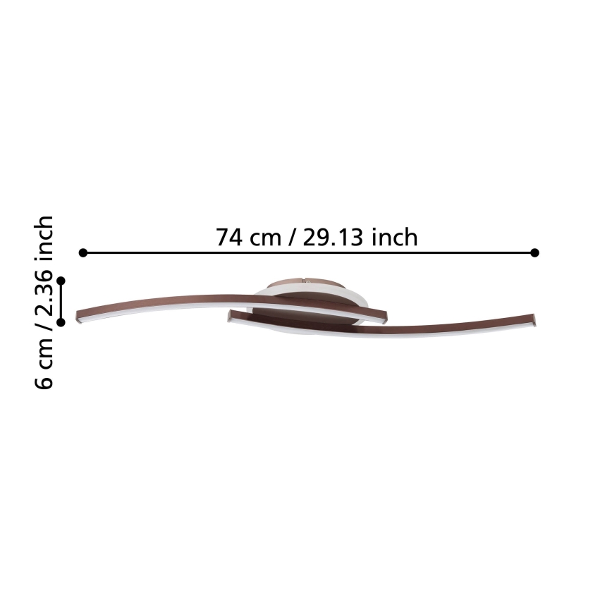 Eglo - LED Stropné svietidlo LED/12W/230V 4000K medená