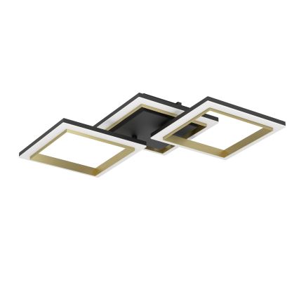 Eglo - LED Stmievateľné stropné svietidlo LED/20W/230V 4000K čierna/zlatá