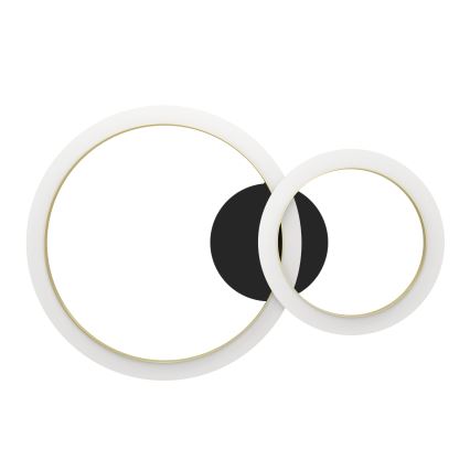 Eglo - LED Stmievateľné stropné svietidlo LED/12W/230V 4000K čierna/zlatá