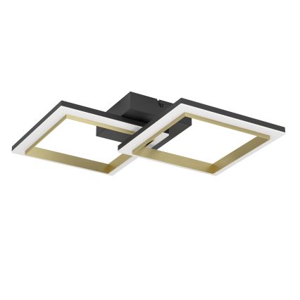 Eglo - LED Stmievateľné stropné svietidlo LED/18,4W/230V 4000K čierna/zlatá