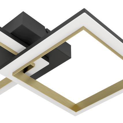 Eglo - LED Stmievateľné stropné svietidlo LED/18,4W/230V 4000K čierna/zlatá