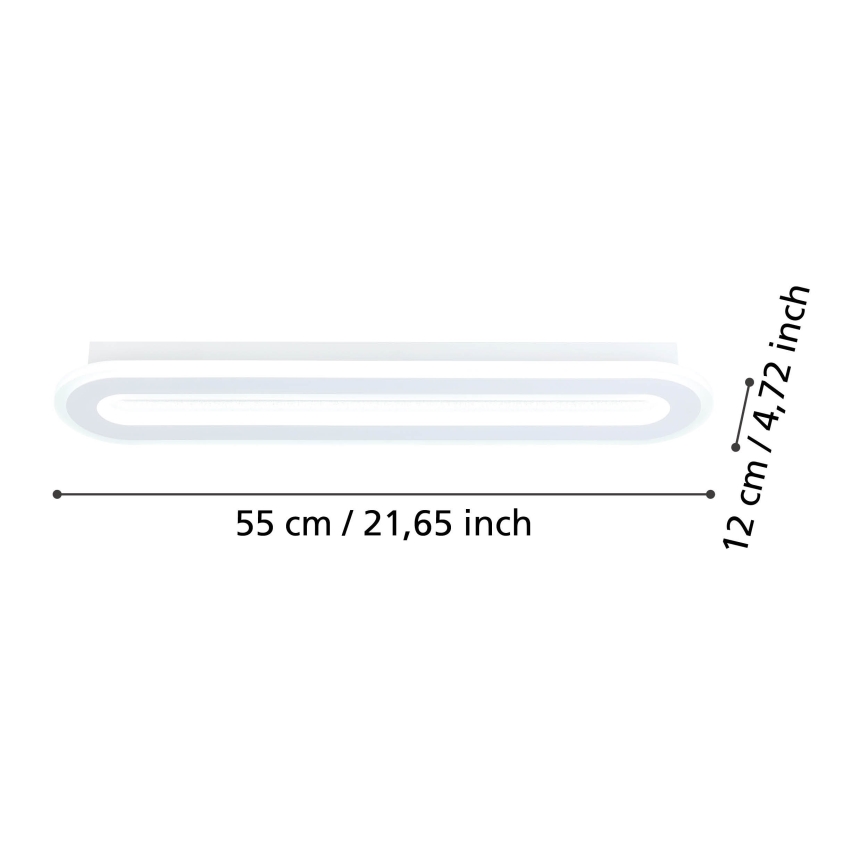 Eglo - LED Stmievateľné stropné svietidlo LED/20W/230V 2700-6500K biela + diaľkové ovládanie