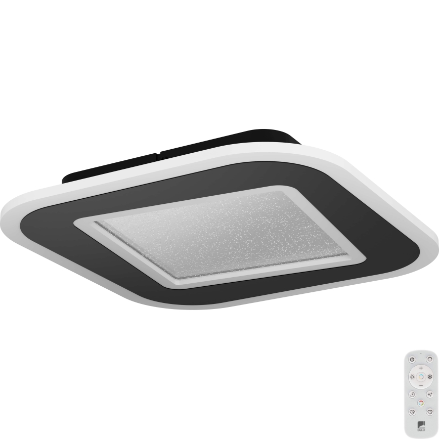 Eglo - LED Stmievateľné stropné svietidlo LED/20W/230V 2700-6500K čierna + diaľkové ovládanie