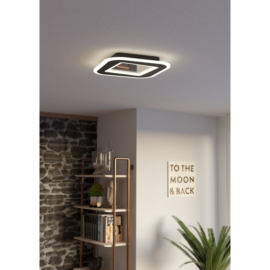 Eglo - LED Stmievateľné stropné svietidlo LED/20W/230V 2700-6500K čierna + diaľkové ovládanie
