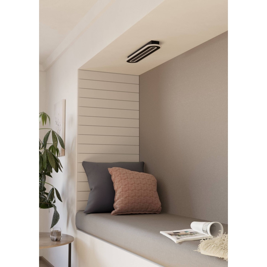 Eglo - LED Stmievateľné stropné svietidlo LED/20W/230V 2700-6500K čierna + diaľkové ovládanie