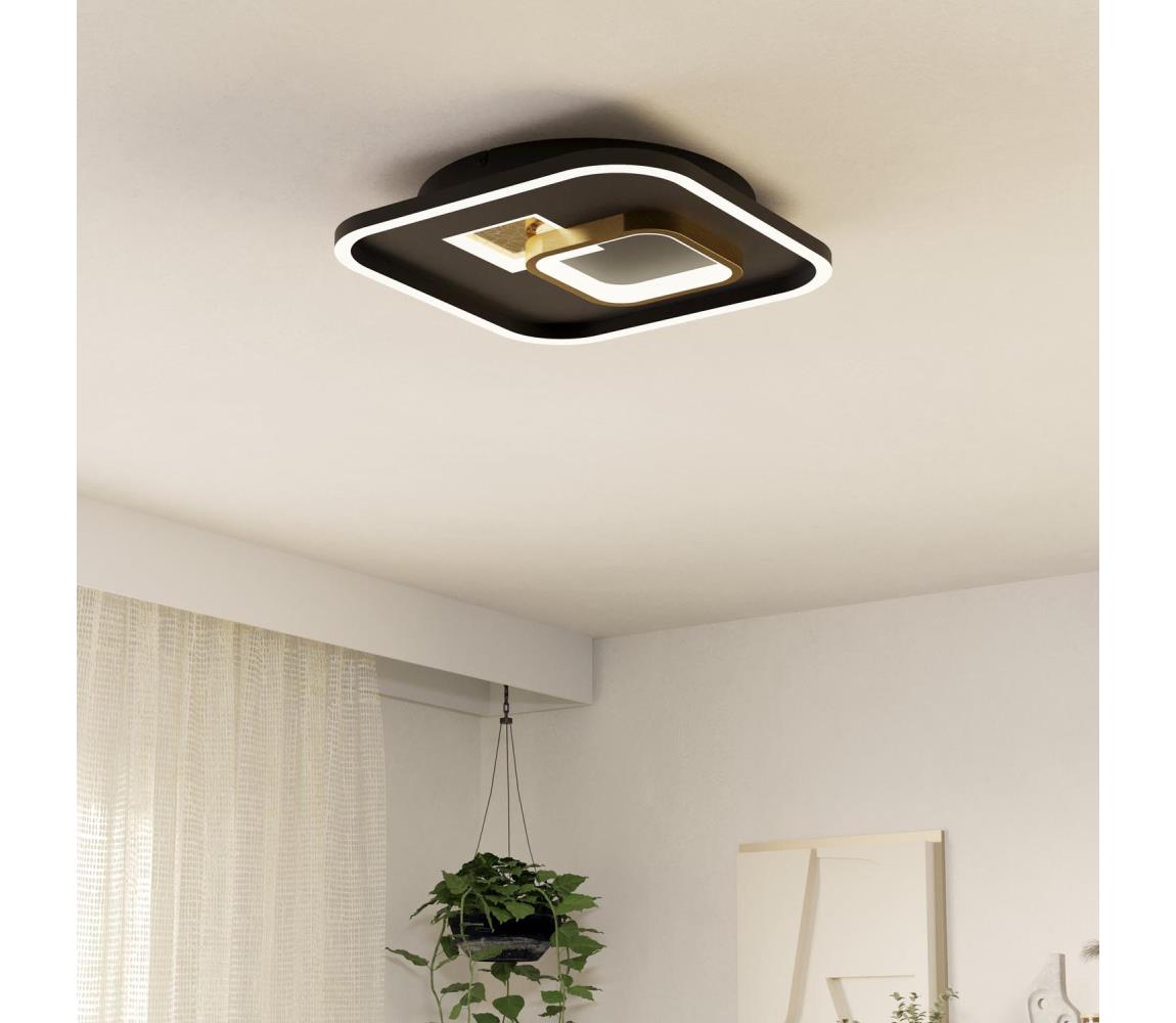 Eglo 901245 - LED Stropné svietidlo TIRIOLO LED/16,2W/230V+LED/9,2W čierna/zlatá 901245
